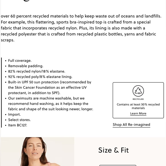 NWT J. Crew Squareneck Bikini Top Size XL Blue Mist - Picture 2 of 11